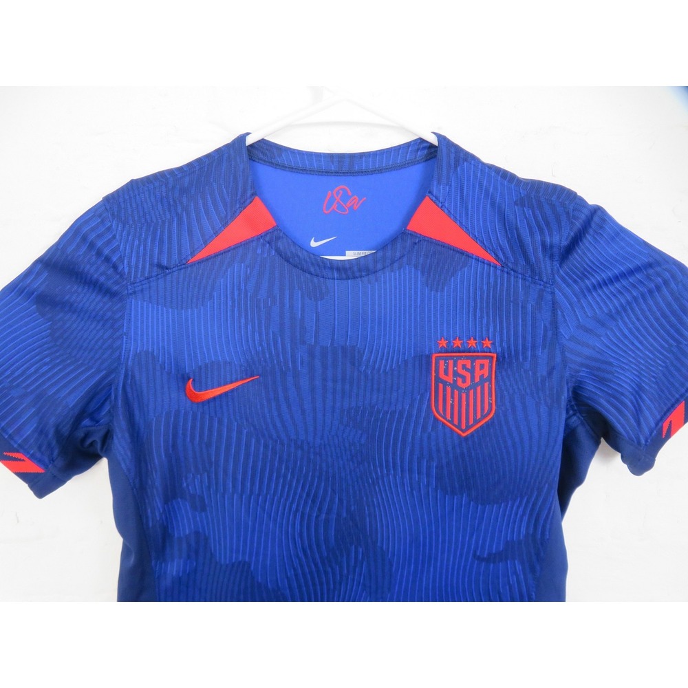 United States Soccer Shirt Womens Medium Blue Nike Dri Fit USA Jersey USWNT - Picture 2 of 8